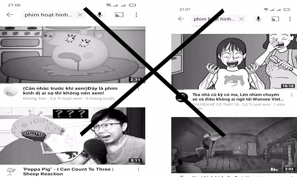 Những bộ phim hoạt hình độc hại tràn lan trên YouTube.