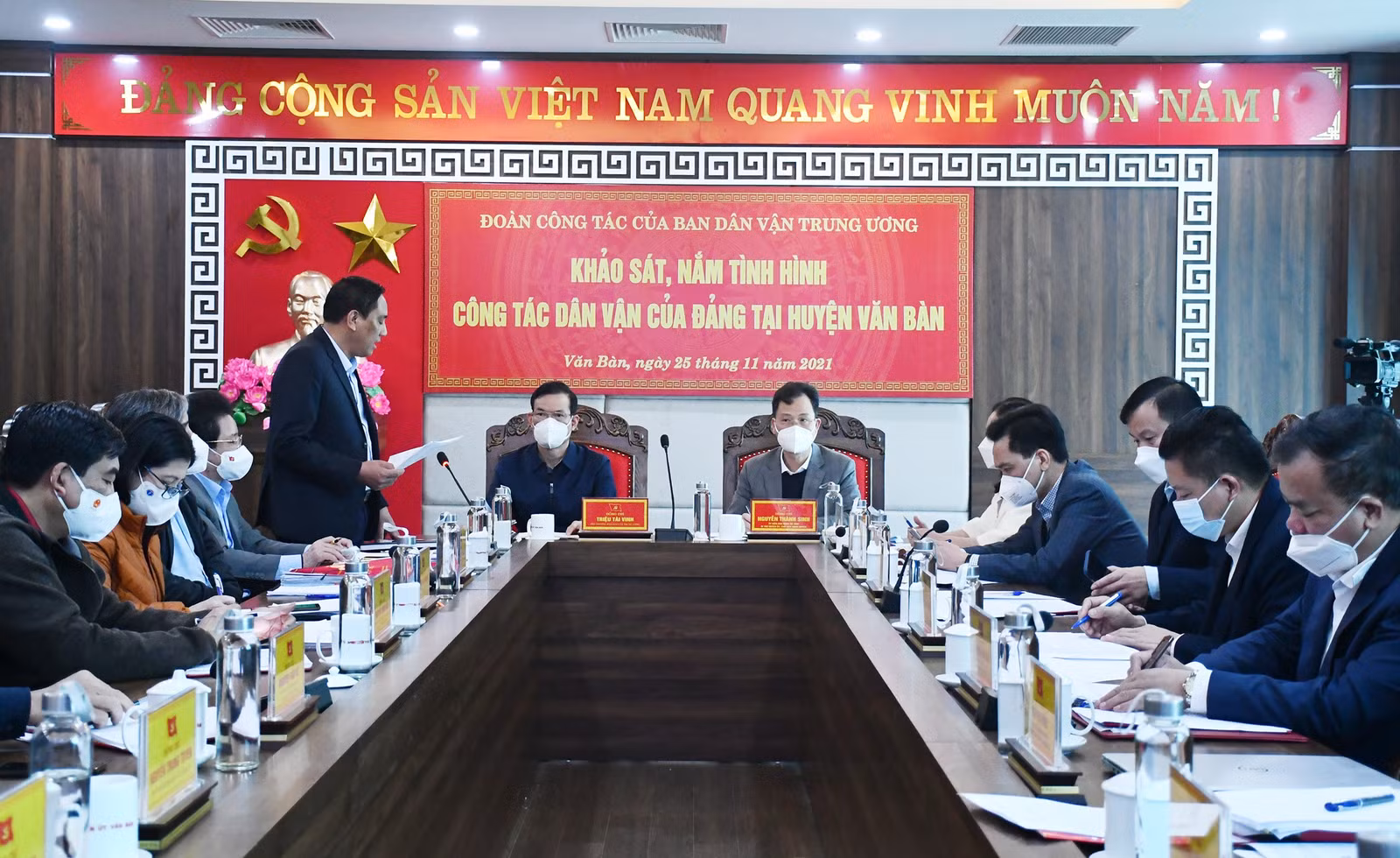 Khảo sát, nắm tình hình công tác dân vận của Đảng tại huyện Văn Bàn ảnh 1