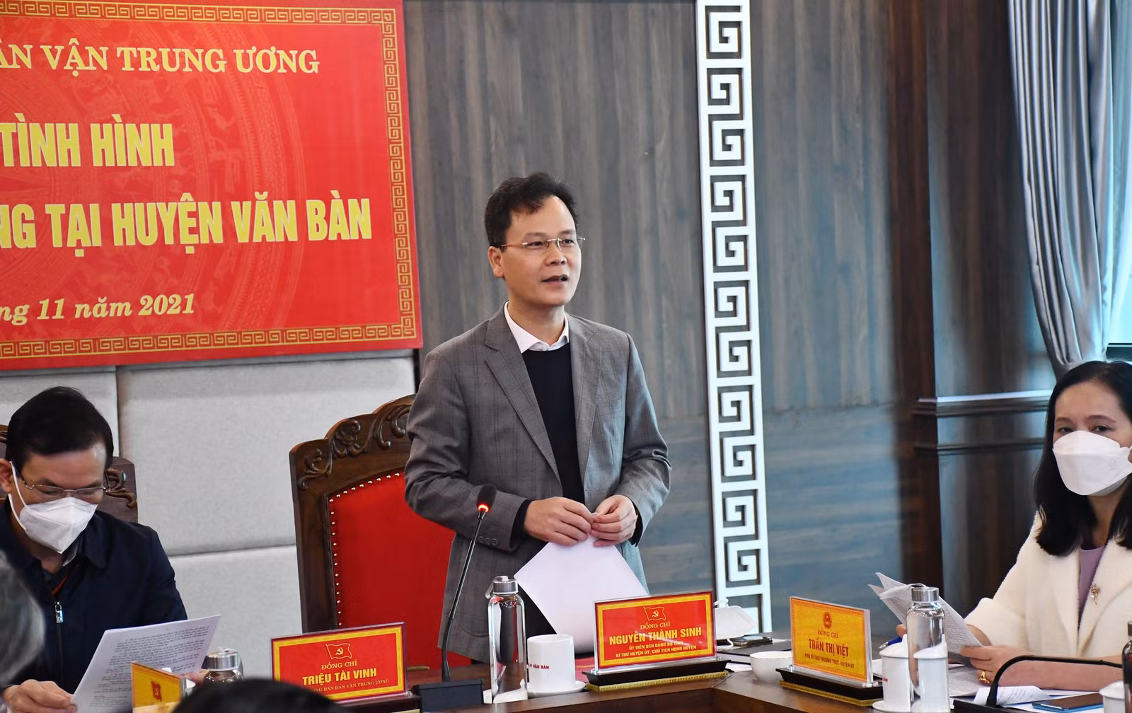Khảo sát, nắm tình hình công tác dân vận của Đảng tại huyện Văn Bàn ảnh 2