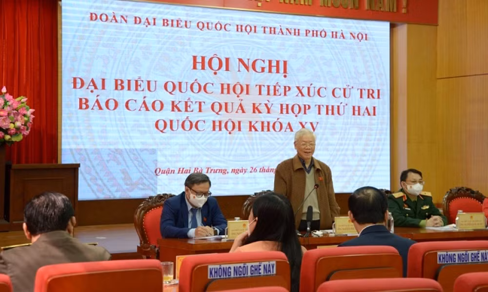 Tổng Bí thư Nguyễn Phú Trọng tiếp xúc cử tri Hà Nội ảnh 2