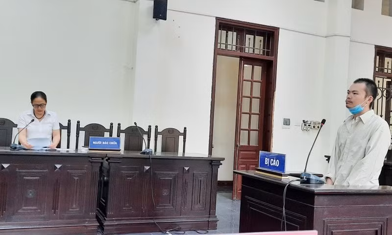 Bị cáo tại phiên tòa.