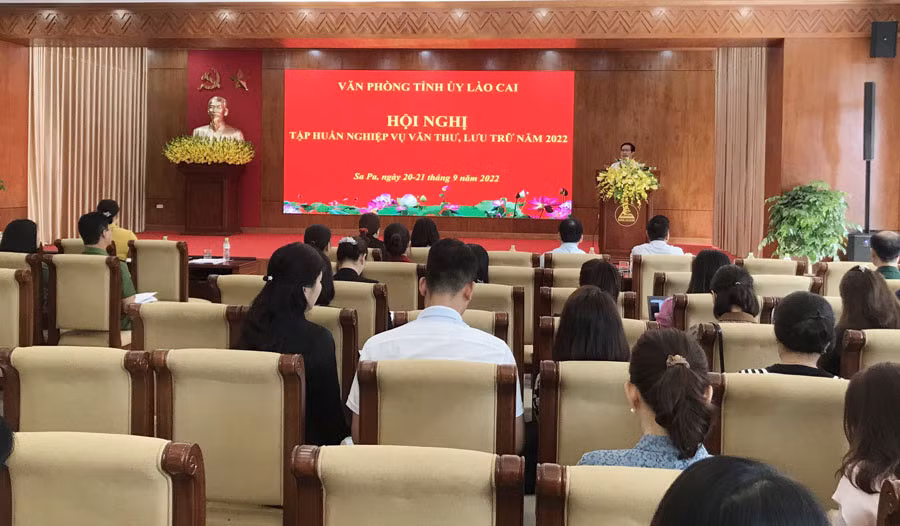 Quang cảnh lớp tập huấn.