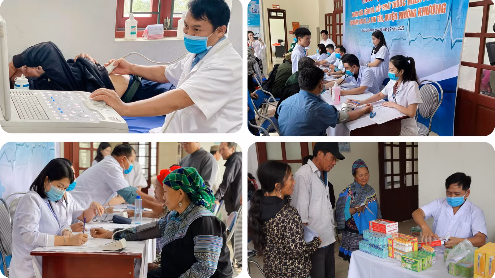 Khám bệnh, phát thuốc miễn phí cho người dân.