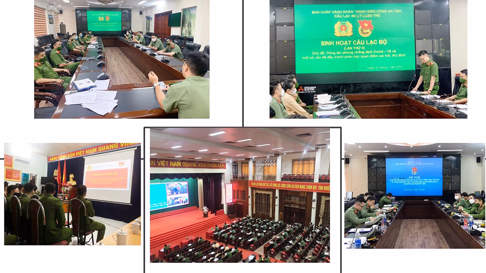 Đoàn Thanh niên Công an tỉnh thường xuyên tổ chức các buổi sinh hoạt chính trị cho đoàn viên, thanh niên.