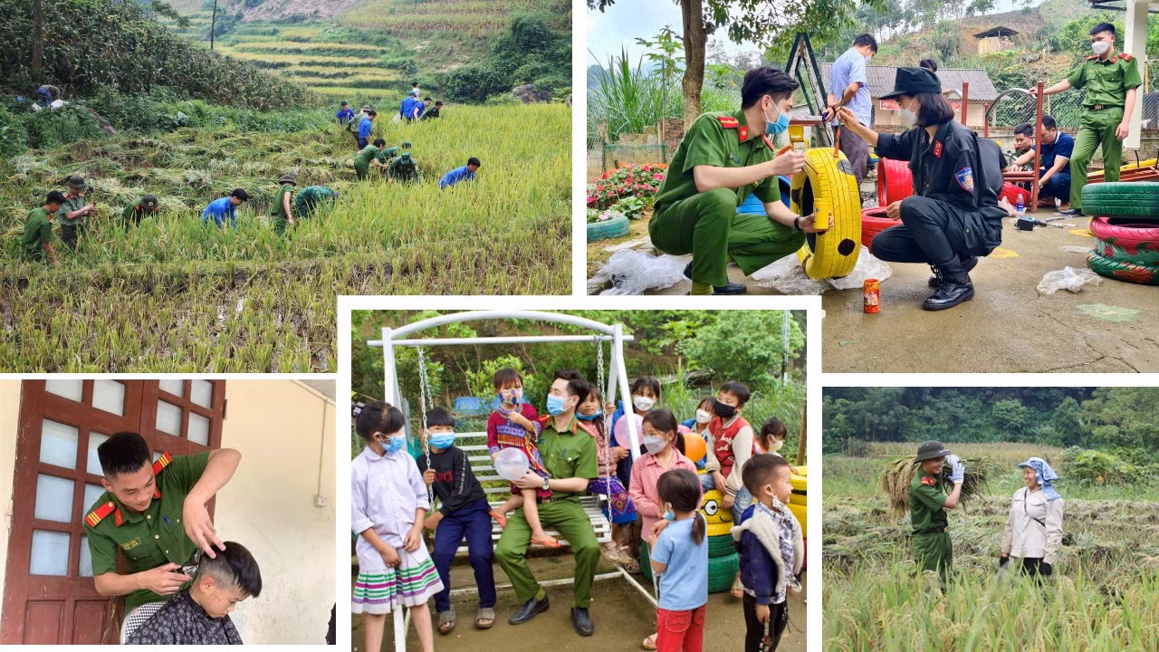 Hoạt động tình nguyện được tuổi trẻ công an tỉnh đẩy mạnh thực hiện, góp phần xây dựng hình ảnh đẹp của người chiến sĩ công an trong lòng nhân dân.