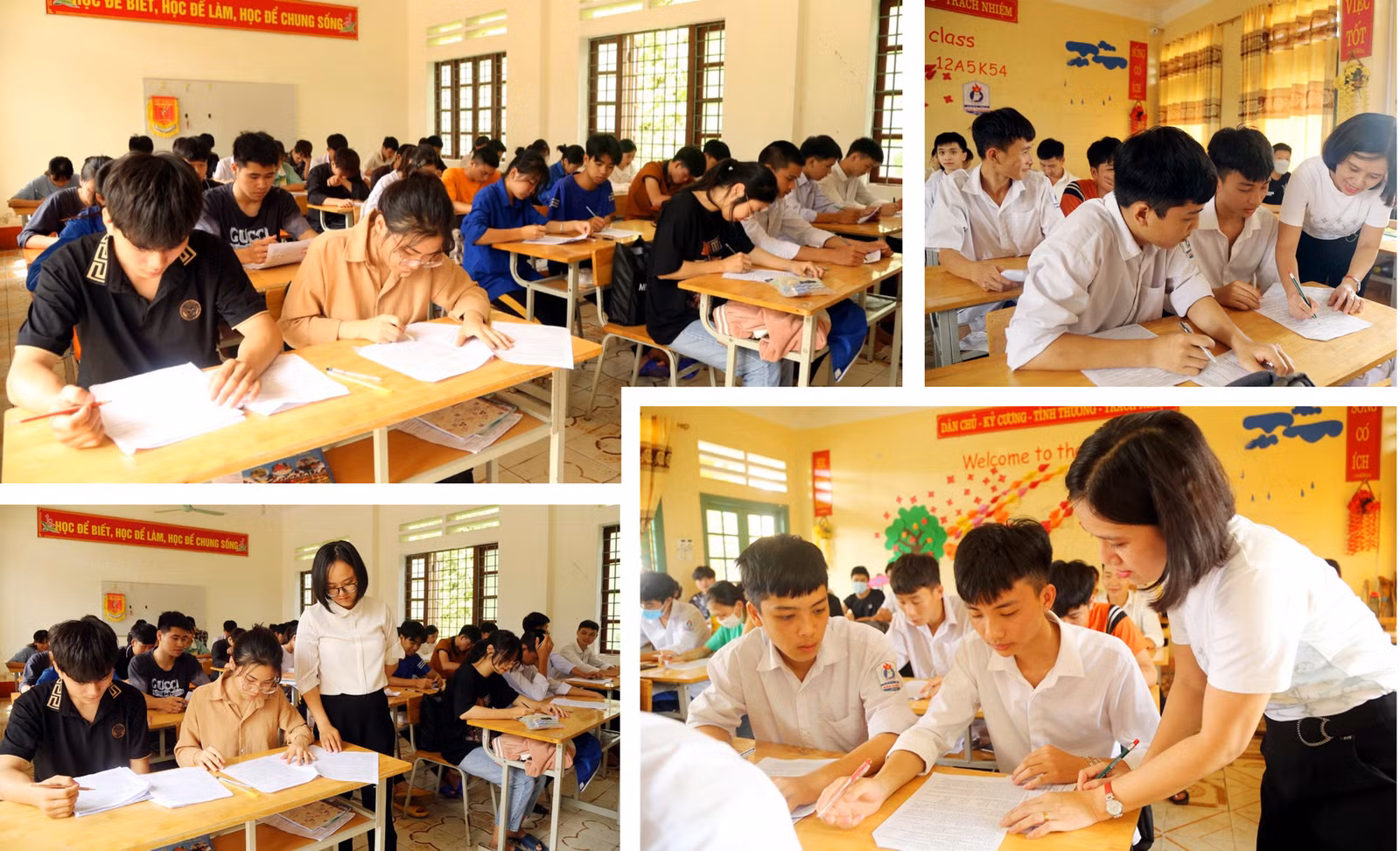 Thầy và trò các trường tích cực ôn thi tốt nghiệp trung học phổ thông năm 2022.