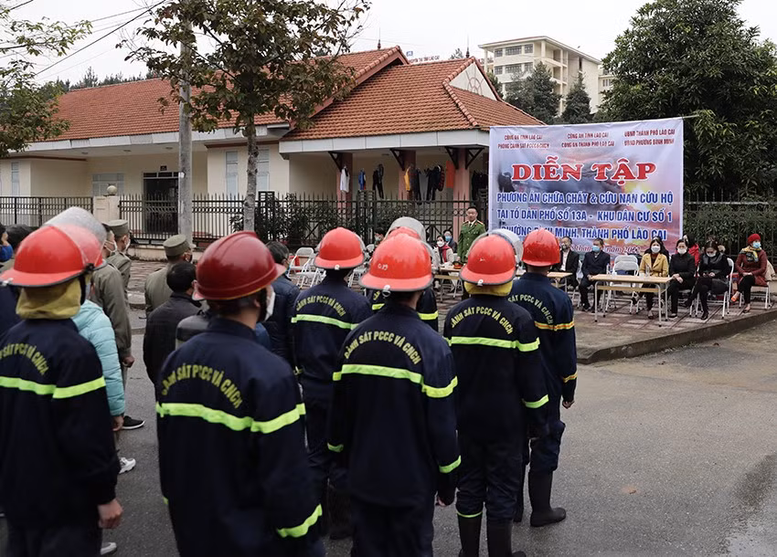 Quang cảnh buổi diễn tập.