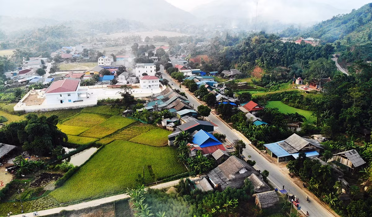 Xây dựng nông thôn mới đã giúp xã Nghĩa Đô xanh, sạch, đẹp.