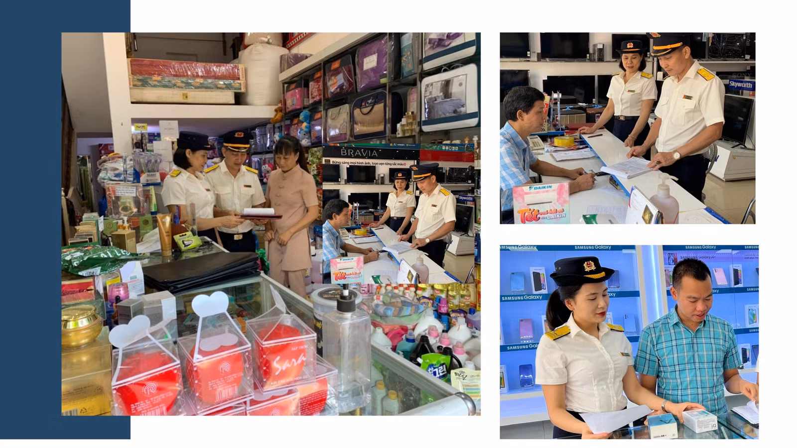 Công chức ngành thuế tăng cường tuyên truyền chính sách thuế tới hộ kinh doanh.