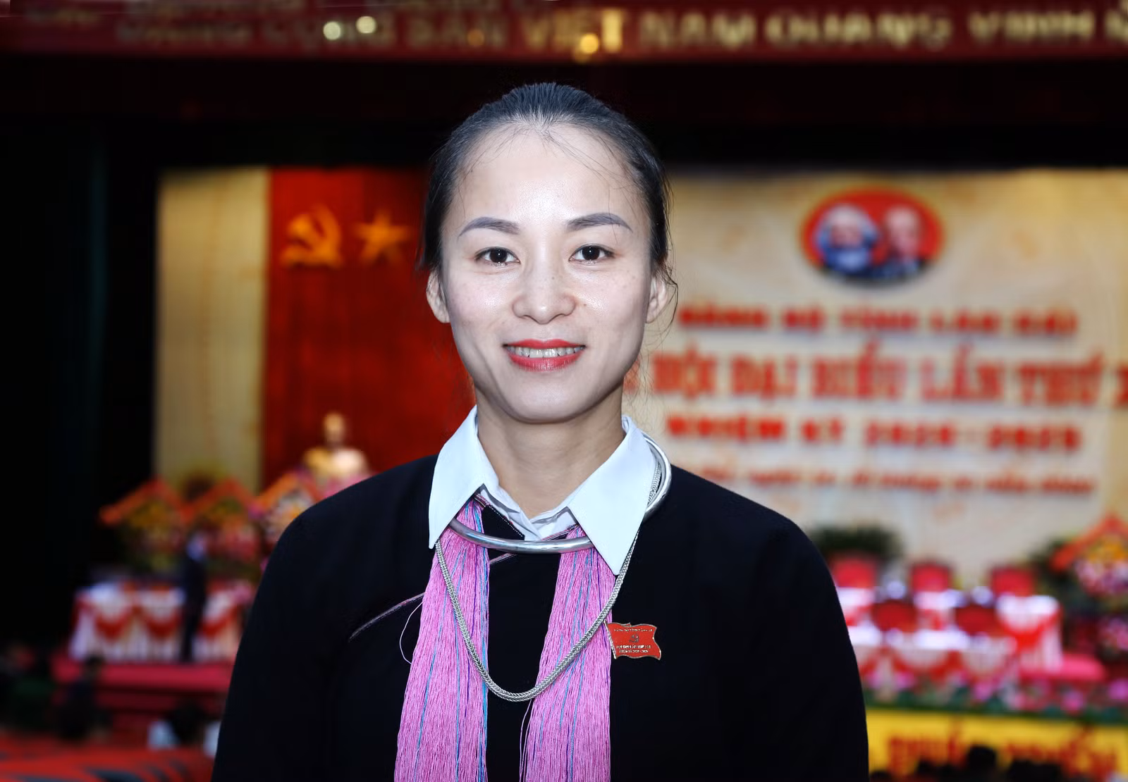 Đại biểu Lý Thị Bầu, Trưởng ban Dân vận Huyện ủy Bảo Yên.