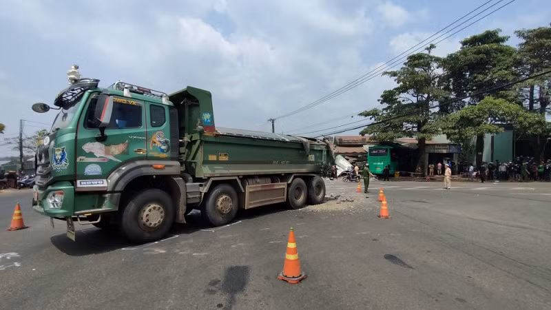 Hiện trường vụ tai nạn.