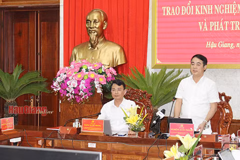 Tỉnh Hậu Giang và tỉnh Lào Cai trao đổi kinh nghiệm phát triển ảnh 1