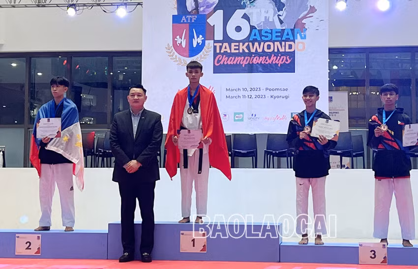 Vận động viên Lào Cai giành Huy chương Vàng Giải Vô địch taekwondo Đông Nam Á ảnh 2