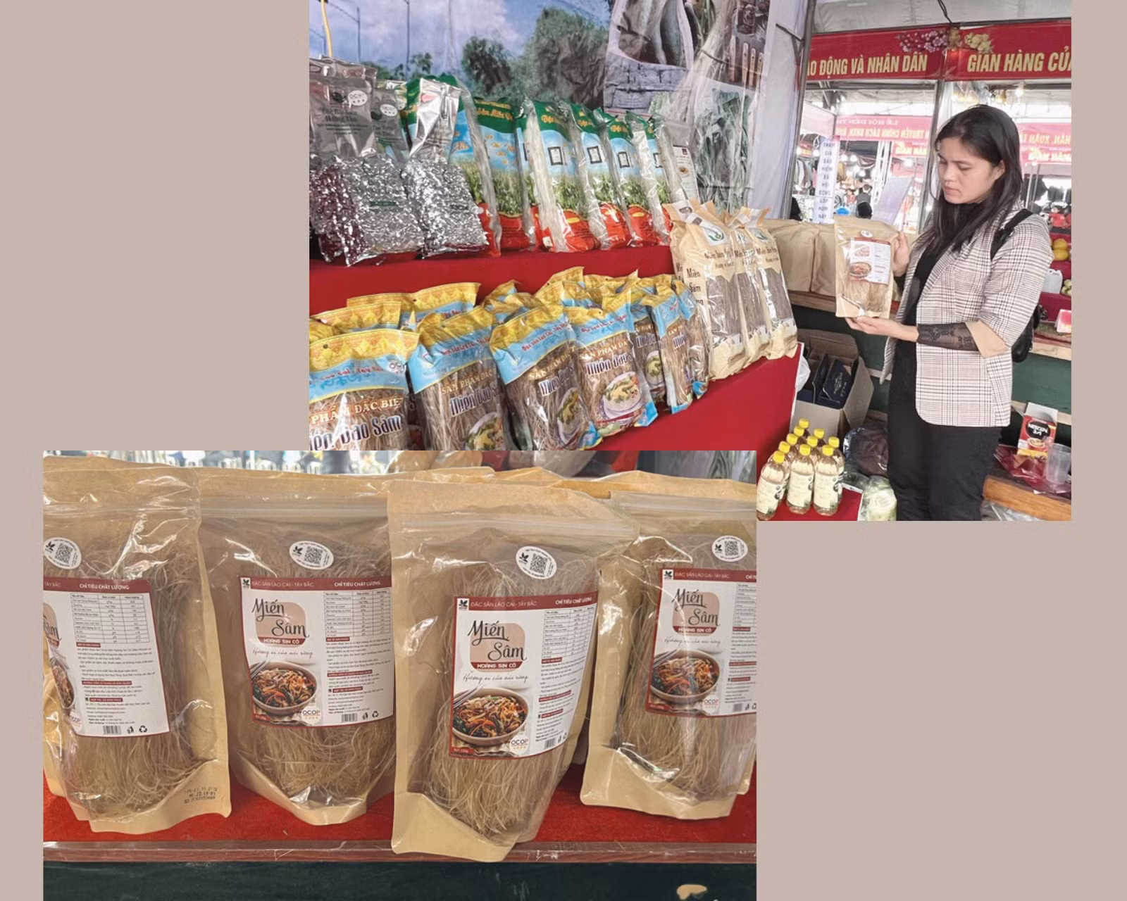 Sản phẩm miến đao sâm của huyện Bát Xát đạt chứng nhận OCOP 4 sao cấp tỉnh. Sản phẩm bưởi đường của xã Chiềng Ken, huyện Văn Bàn thu hút khách hàng.