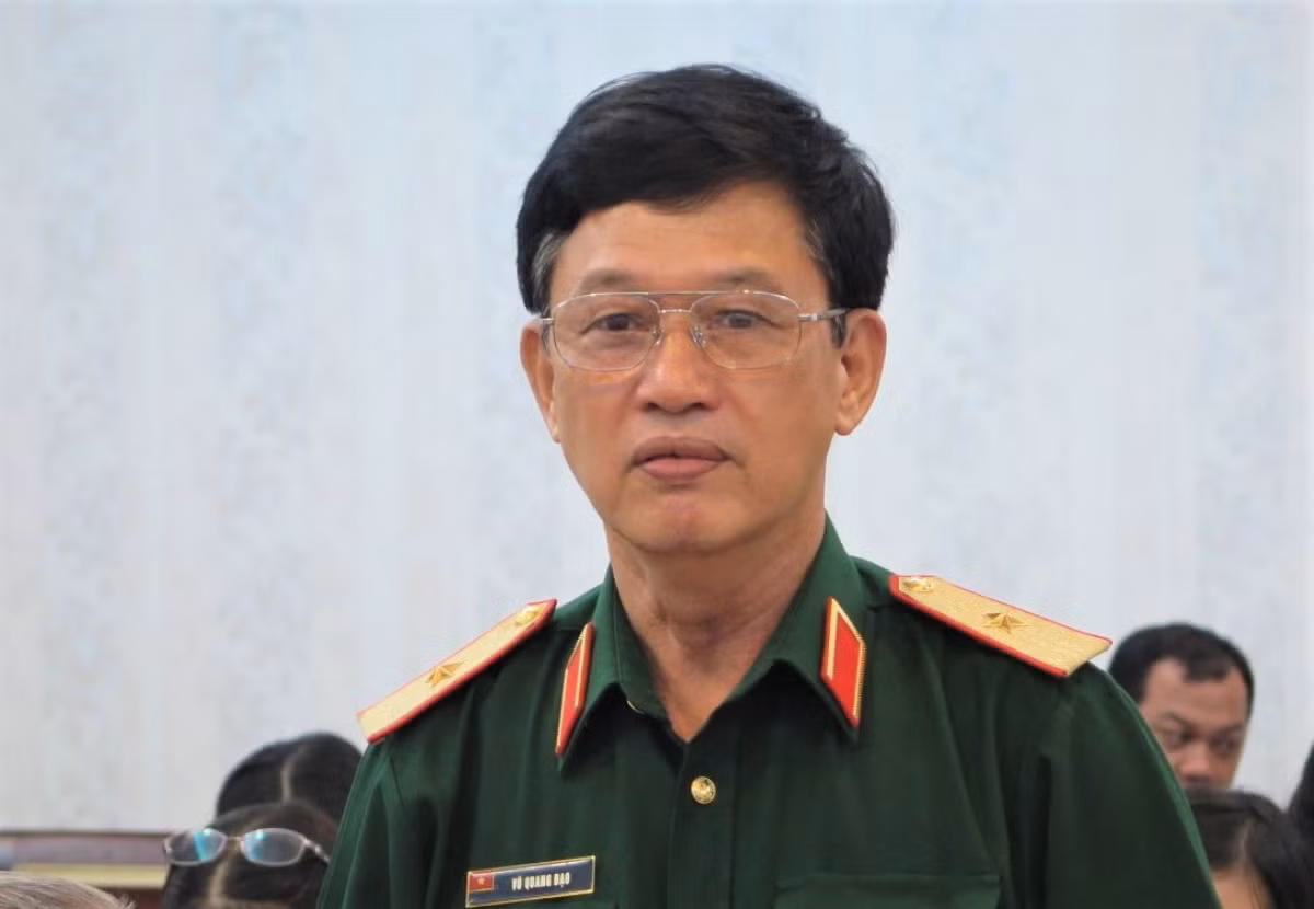 Thiếu tướng, PGS.TS Vũ Quang Đạo, nguyên Viện trưởng Viện Lịch sử Quân sự Việt Nam.