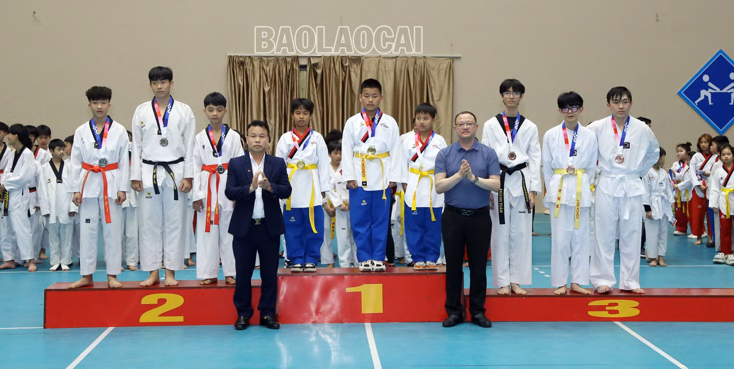 Bế mạc Giải Taekwondo các lứa tuổi trẻ tỉnh Lào Cai năm 2023 ảnh 7