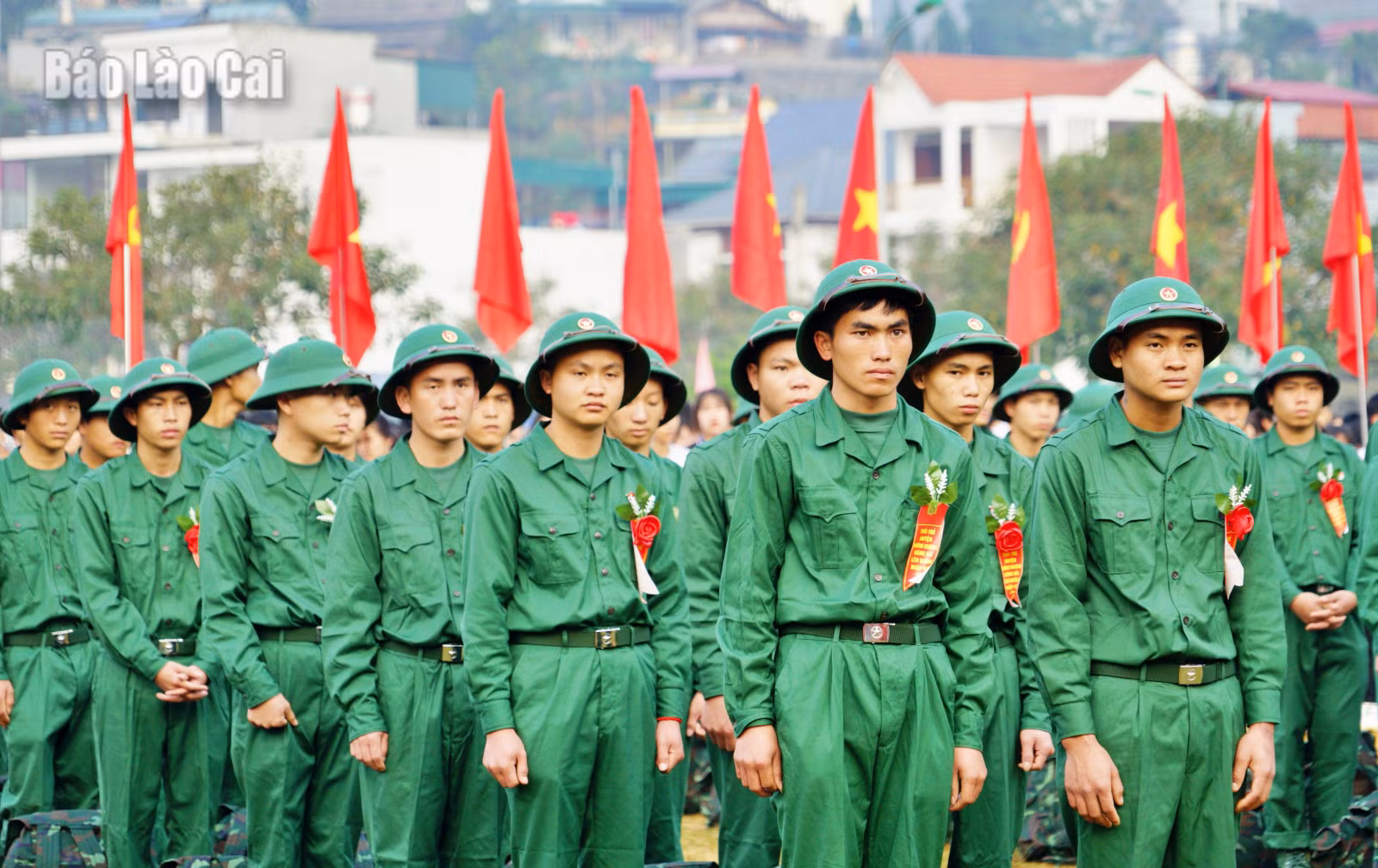 Các chiến sĩ mới huyện Mường Khương.