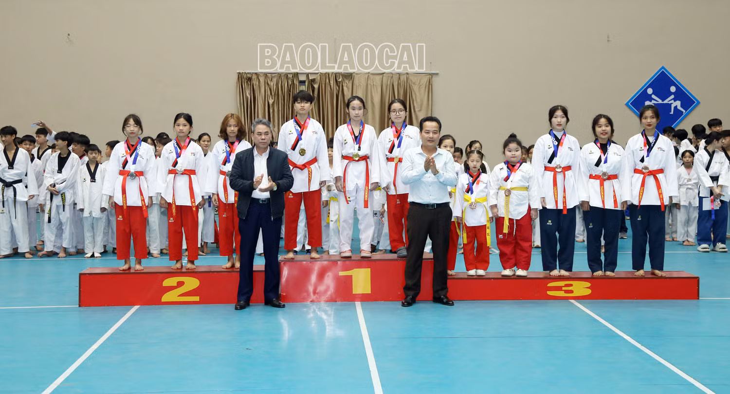 Bế mạc Giải Taekwondo các lứa tuổi trẻ tỉnh Lào Cai năm 2023 ảnh 6