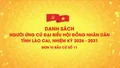 Danh sách chính thức những người ứng cử đại biểu HĐND tỉnh Lào Cai, nhiệm kỳ 2026 - 2031 (đơn vị bầu cử số 11)