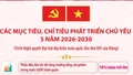 Các mục tiêu, chỉ tiêu phát triển chủ yếu 5 năm 2026 - 2030