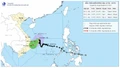 Bão số 15 đang suy yếu trên khu vực phía Tây Bắc Biển Đông