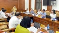 Phó Bí thư Tỉnh uỷ, Chủ tịch Ủy ban Mặt trận Tổ quốc tỉnh Giàng Thị Dung dự họp duyệt văn kiện Đại hội Đảng bộ các xã Lâm Giang, Châu Quế