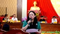 Đồng chí Giàng Thị Dung dự và chỉ đạo tổng duyệt Đại hội điểm MTTQ Việt Nam xã Mậu A