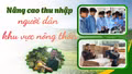 Nâng cao thu nhập người dân khu vực nông thôn