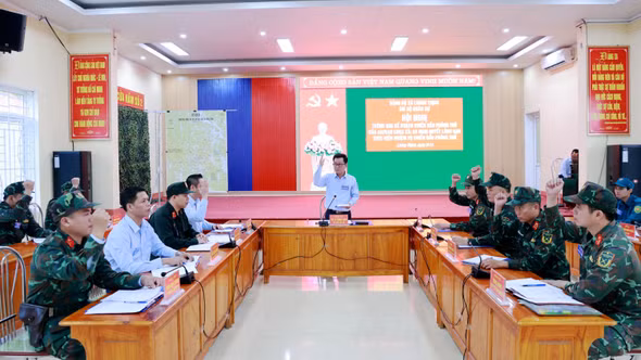 Xã Lương Thịnh diễn tập cơ chế phòng thủ năm 2026