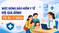 [Infographic] Mức đóng bảo hiểm y tế hộ gia đình từ 01/7/2026