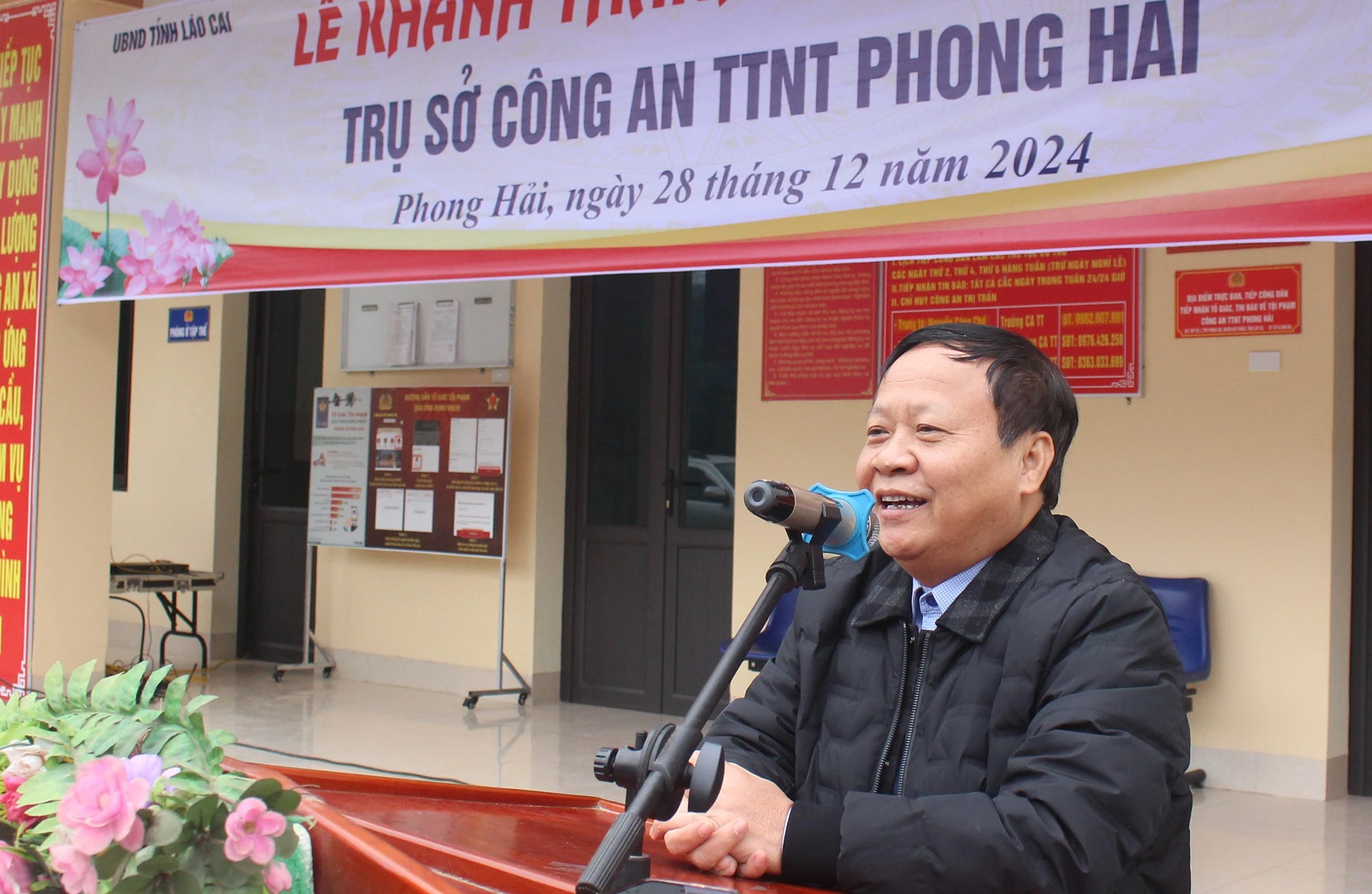 Phó Chủ tịch UBND tỉnh Nguyễn Trọng Hải phát biểu tại buổi lễ.