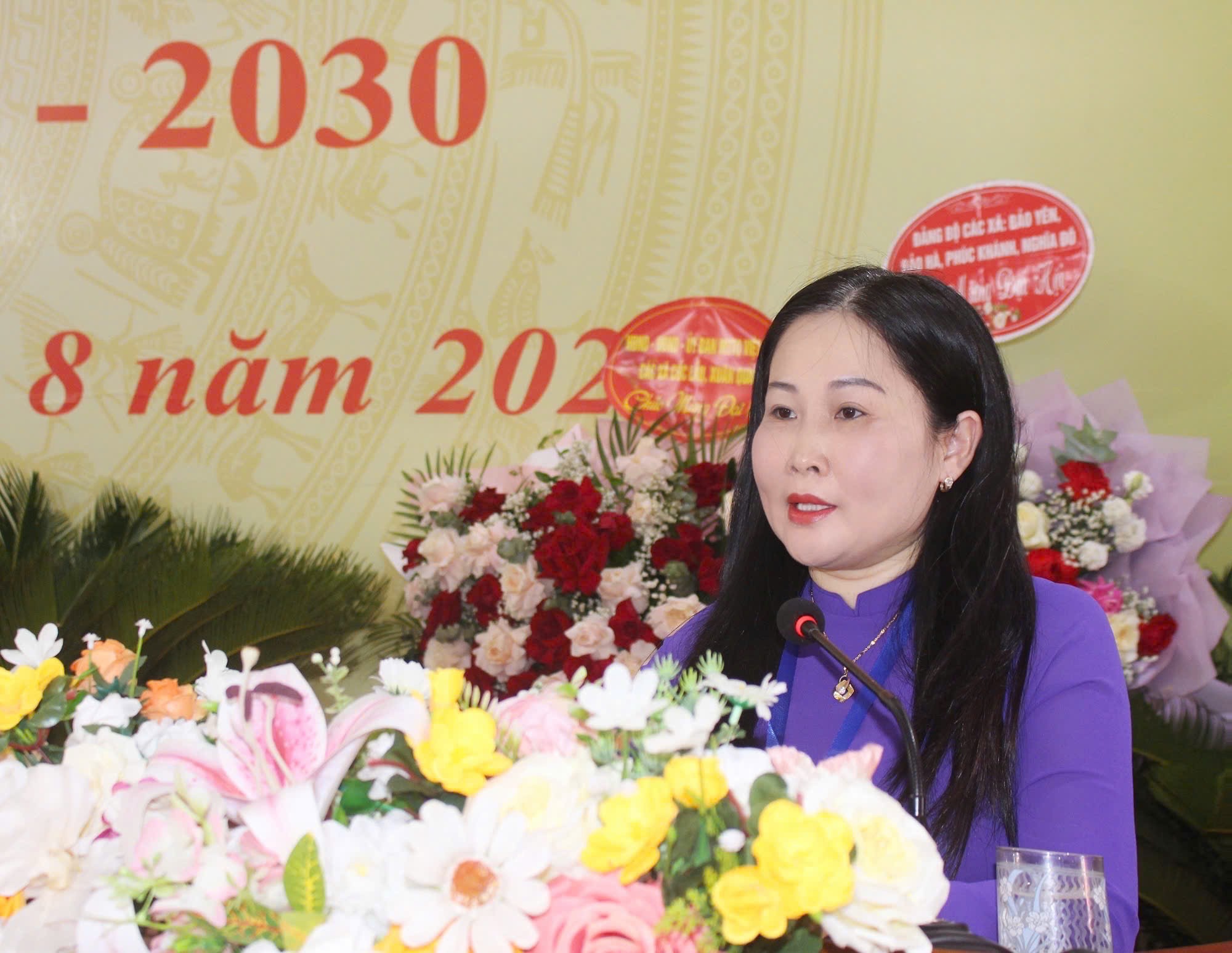 Đồng chí Vũ Thị Hiền Hạnh, Phó Chủ tịch UBND tỉnh phát biểu chỉ đạo tại Đại hội. z6873035094351-afb5d32b7424c26a97427b35016fc093.jpg