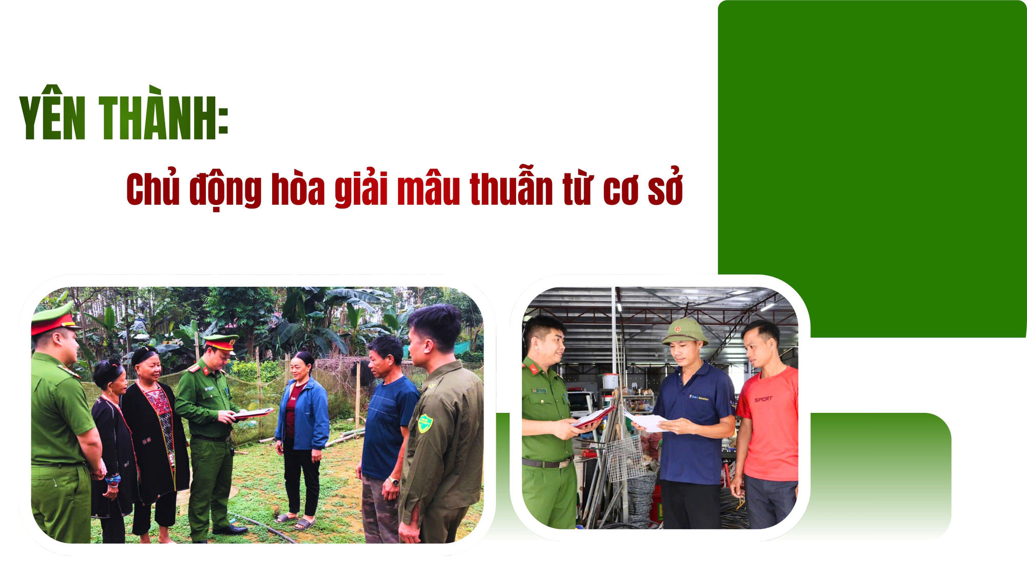 Yên Thành: Chủ động hòa giải mâu thuẫn từ cơ sở