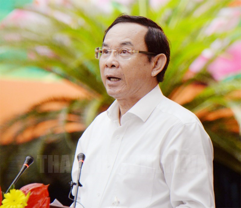 Đồng chí Nguyễn Văn Nên, Ủy viên Bộ Chính trị, Bí thư Thành ủy TP Hồ Chí Minh phát biểu tại hội thảo (Ảnh: thanhuytphcm.vn)