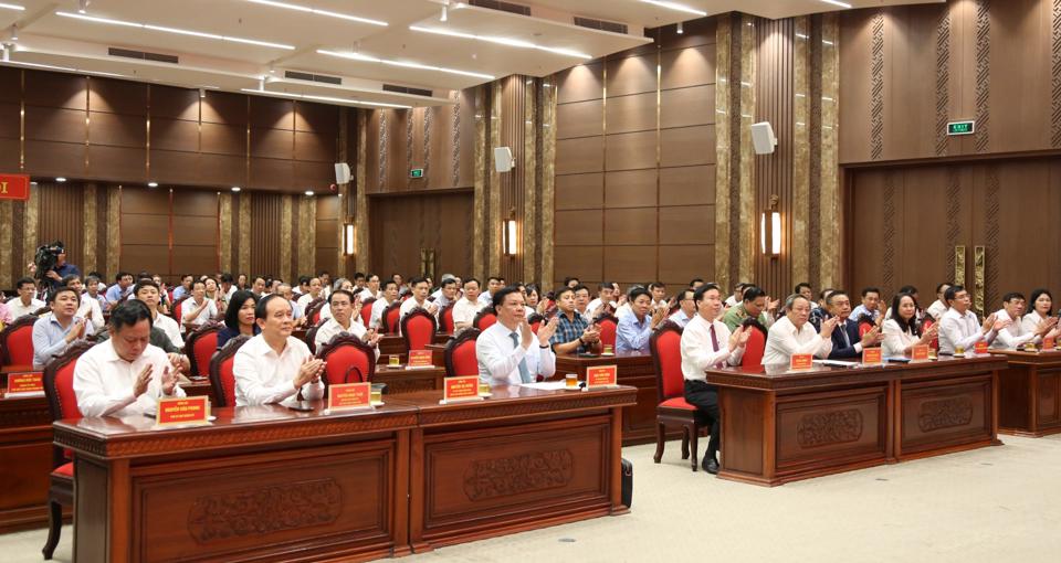Đồng chí Trần Sỹ Thanh giữ chức Phó Bí thư Thành ủy Hà Nội ảnh 1 Các đại biểu dự Hội nghị