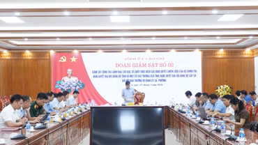 Đoàn giám sát số 2 của Tỉnh ủy làm việc tại xã Mậu A