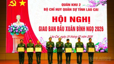 Bộ CHQS tỉnh Lào Cai giao ban đầu Xuân Bính Ngọ 2026