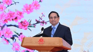 Thủ tướng Phạm Minh Chính và Phu nhân chủ trì chiêu đãi Đoàn Ngoại giao nhân dịp Tết cổ truyền Bính Ngọ