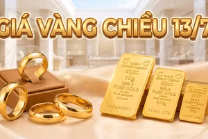 Giá vàng chiều 13/7: Giá vàng miếng và vàng nhẫn đồng loạt giảm