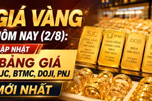 Giá vàng hôm nay (2/8): Cập nhật bảng giá SJC, BTMC, DOJI, PNJ mới nhất