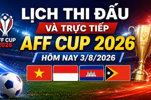 Lịch thi đấu và trực tiếp AFF Cup 2026 hôm nay 3/8/2026