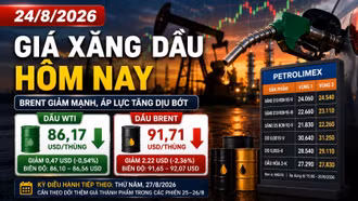 Giá xăng dầu hôm nay 24/8: Dầu thế giới quay đầu giảm