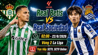 Nhận định Real Betis vs Real Sociedad 2h ngày 22/8: Chủ nhà chiếm ưu thế