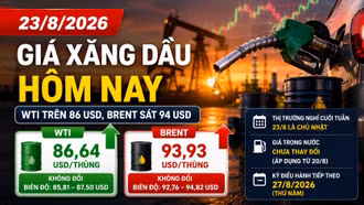 Giá xăng dầu hôm nay 23/8: Dầu thế giới giữ mức cao