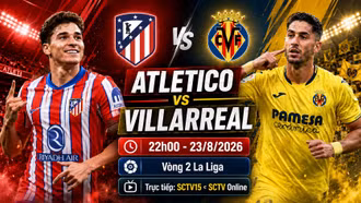 Atletico vs Villarreal 22h ngày 23/8: Link trực tiếp, đội hình và dự đoán