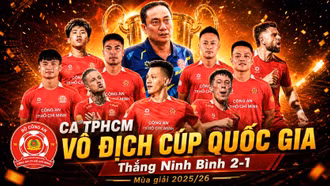 CA TP.HCM vô địch Cúp Quốc gia sau chiến thắng 2-1 trước Ninh Bình