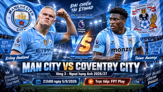 Man City vs Coventry 21h ngày 5/9: Link xem trực tiếp, nhận định dự đoán