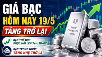 Giá bạc hôm nay 19/5: Phục hồi sau chuỗi giảm sâu