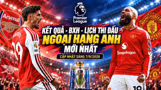 Bảng xếp hạng Ngoại hạng Anh mới nhất: Man City và Arsenal cùng 9 điểm