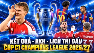 Kết quả, BXH, lịch thi đấu Champions League 2026/27 (Cúp C1) hôm nay
